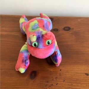 Multicolored Curto Toy Stuff Bean Bag Frog 8"
